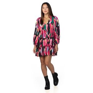 CROSBY by Mollie Burch Colorful Abstract Mini Dress